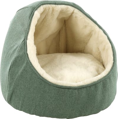 Kattenbed – katten slaapmand – kattenhuis – kattenhol – Cat cave – Groen, 46 x 46 x 36 cm – Flamingo Slaapplaats Lana