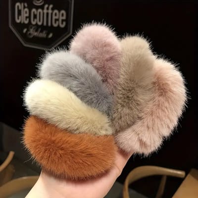 Daity 6-pack kunstmatige haarscrunchies - zachte haarbanden - zachte haarkoorden - ha arelastiekjes - paardenstaartaccessoires - dagelijks gebruik voor vrouwen (stijl 2)