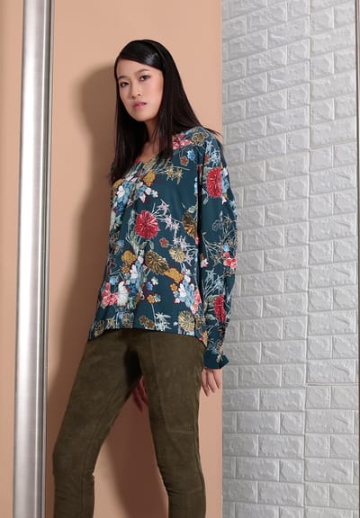 Bloemenprint blouse