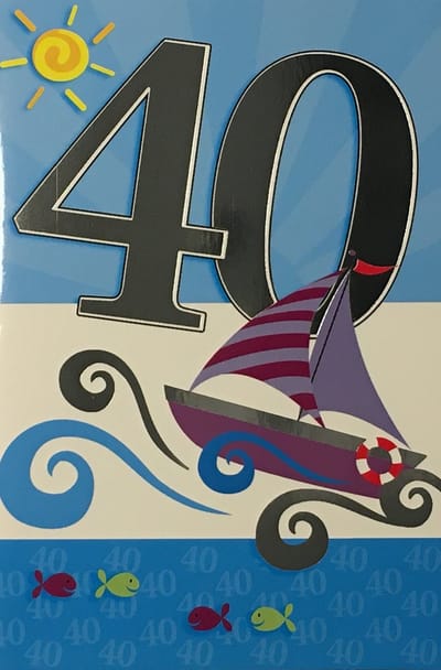 Luxe Wenskaart 40 Jaar - Verjaardagskaart - Leeftijdskaart - Verjaardag Man - Jarig - Leeftijd 40 Jaar - Art Of Cards - Numbers - Kaart - 66842 - 8710577833575 - Geburtstag - Birthday - Anniversaire - Gratis Verzonden - Hoge Afnamekortingen