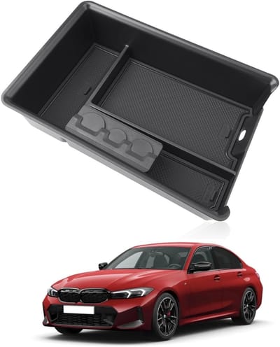 Opbergvak voor Center Console voor BMW 3 Serie G20 G21 2019-2025 en 4 Serie G22 2021-2025, met Antislip Bodem en Verbeterde Opbergruimte, Perfect voor Accessoires en Organisatie