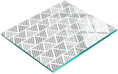 Keukenplank van gehard glas met grafische geometrische figuren, 60x52 cm