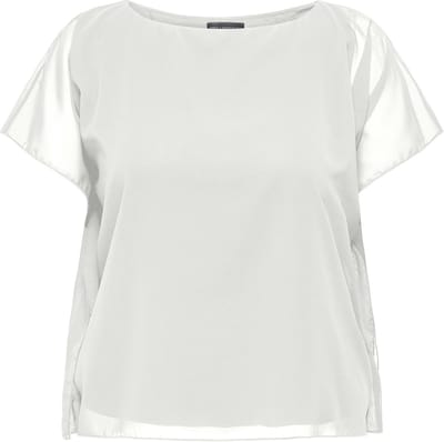 ONLY CARMAKOMA - CARCOKO S/S O-NECK TOP WVN - Dames - Blouses