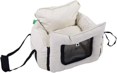 Hondenautostoel - Reisstoel Puppy - Veilig Reizen - Afneembaar Wasbaar - 63 x 47 x 30 cm - Grijs