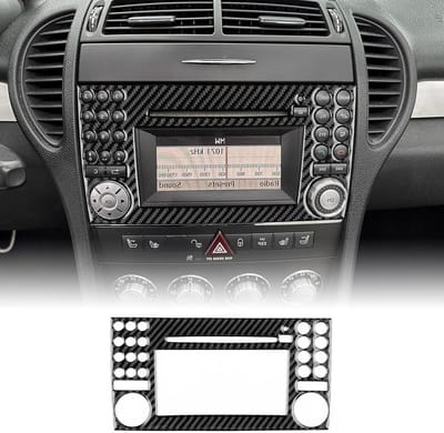 Carbon fiber AC paneel voor Mercedes-Benz SLK R171 (2004-2010) multifunctionele knop decoratieve plaat interieuraccessoire