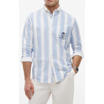 Tommy Hilfiger Club Prep Oxford Classic Shirt Blue/stripe Größe: M | Casual hemden Outlet | Herren | Blau