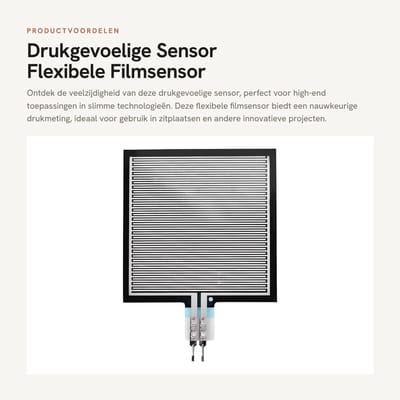Dailygoods- Druksensor Flexibele Film - Weerstandswaarde Verandert bij Druk - Single Detectiezone - Polyesterfilm - Nanoniveau Drukgevoelig - Schakelaar met Drempelwaarde - Drukgevoelige Sensor