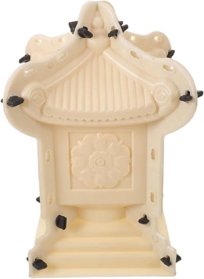 Betonmal Pagode - Gietvorm Tuin - Landschapsdecoratie - Herbruikbaar Weerbestendig - 39 x 26 x 26 cm - Wit