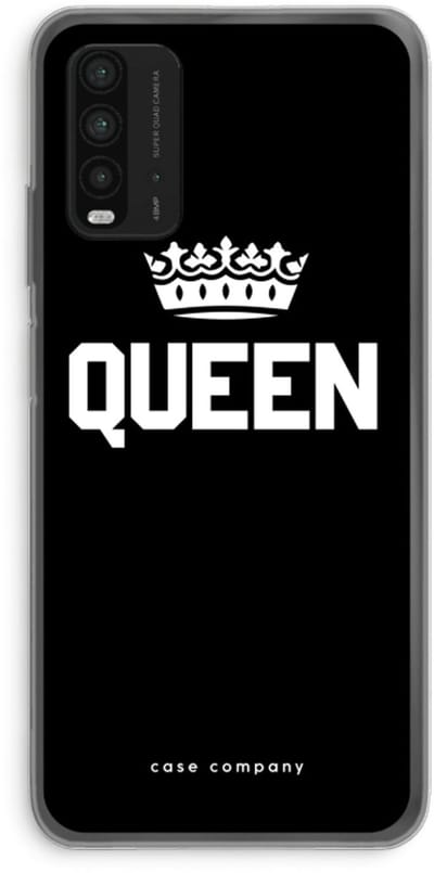 Case Company® - Hoesje geschikt voor Xiaomi Redmi 9T hoesje - Queen zwart - Soft Cover Telefoonhoesje - Bescherming aan alle Kanten en Schermrand