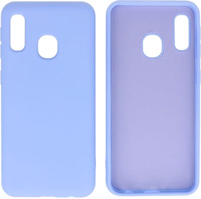 Hoesje Geschikt voor de Samsung Galaxy A20e - Fashion Color Backcover Telefoonhoesje - Paars