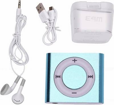 Draagbare MP3-speler - Muziekspeler Digital Audio - Muziek Luisteren Onderweg - Ingebouwde Luidspreker - 64GB Uitbreidbaar - Lichtblauw