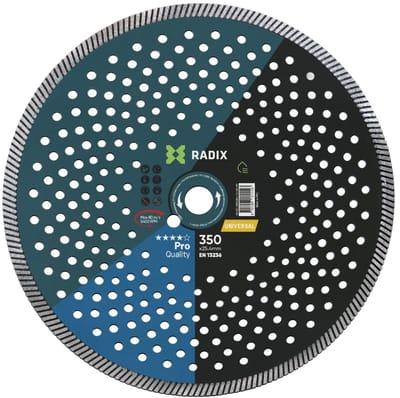 Radix - Universele diamantschijf - 350 x 25,4 mm - Turbo - Pro