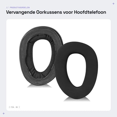 Dailygoods- Oorkussens Vervangend - Geheugenschuim - Ademend Gaasstof - Geluidsisolatie - Comfortabel - Compatibel met EPOS H3 PRO - Hoofdtelefoon Kussens
