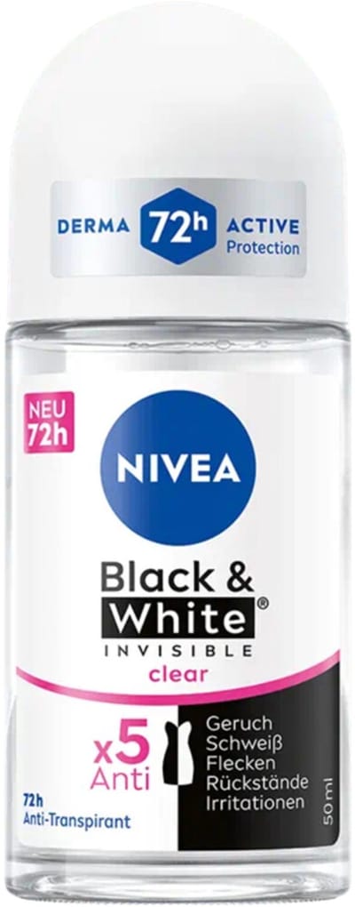 NIVEA Deodorant Roller Black & White Invisible 50 ml