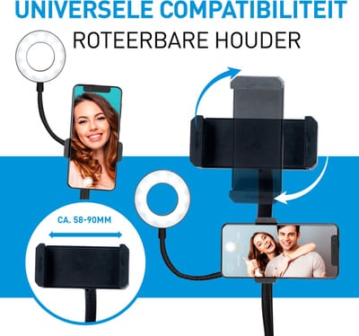 Grundig - Selfie - Ringlamp - Licht - Met Tafelklem - Flexibel