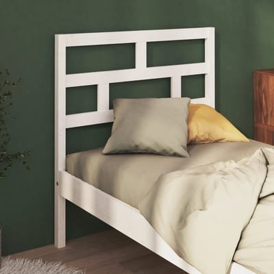 vidaXL - Hoofdbord - 96x4x100 - cm - massief - grenenhout - wit