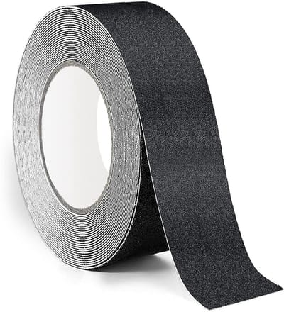 Antislip Plakband voor Trappen en Vloeren - Zelfklevende Antislipstrip (2,5 cm x 20 m, Zwart)