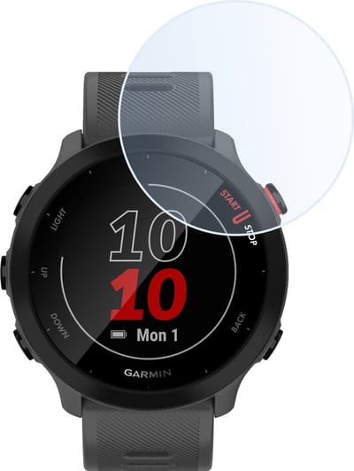 Screenprotector - Geschikt voor Garmin Forerunner 45 - Sterk & Shockproof - Tempered Glass - Gehard Glas - Beschermglas Screen Cover - Bescherm Protector voor Smartwatch
