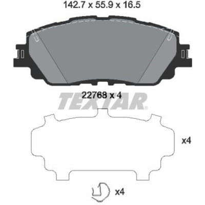 Remblokset TEXTAR 2276801, voor
