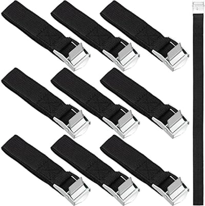 Spanbanden set van 10 stuks 2,5 x 40 cm voor fietsendrager en motorfiets