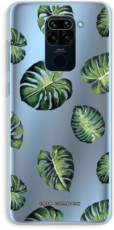 Case Company® - Hoesje geschikt voor Xiaomi Redmi Note 9 hoesje - Tropische bladeren - Soft Cover Telefoonhoesje - Bescherming aan alle Kanten en Schermrand