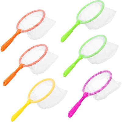 longziming - Speelnetten Set - Kinder Vangnetten - Speelgoed Netten - Vlindernet - Binnen En Buiten Gebruik - Robuuste Kunststof - Veilig Design - 6 Delige Set