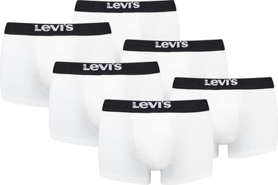 BOXERS 6-pack Levi's Solid Basic herenboxershorts, gemaakt van biologisch katoen