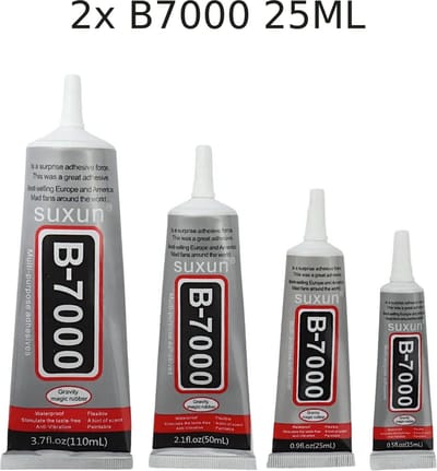 B7000 Lijm 25 ML – Voordeelverpakking (2 x 25 ml) – Voor smartphones, tablets, sieraden en meer