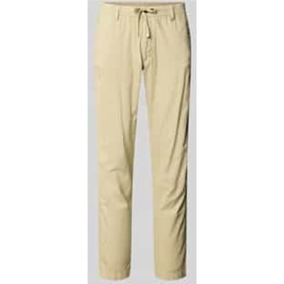 relaxed fit broek van mix van katoen en linnen model 'KANE'