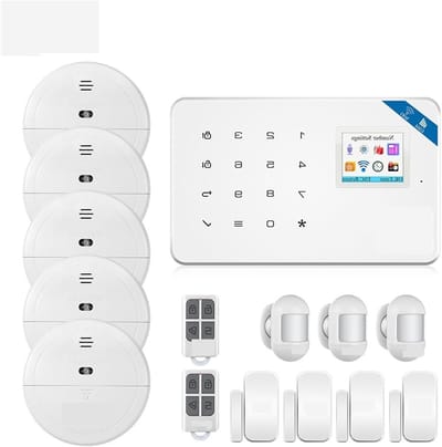 Alarmsysteem Thuis - Beveiligingssysteem App - Huis Beveiligen - GSM & WiFi Connectie - KIT 4 - Wit