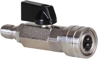 Snelkoppelingskleppen - Hogedrukkoppeling - Hogedrukspuit Gebruiken - Roestvrij Staal - 1/4 inch - Zilver