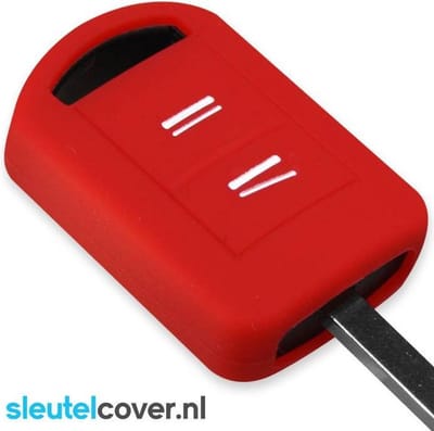 Autosleutel Hoesje geschikt voor Opel - SleutelCover - Silicone Autosleutel Cover - Sleutelhoesje Rood