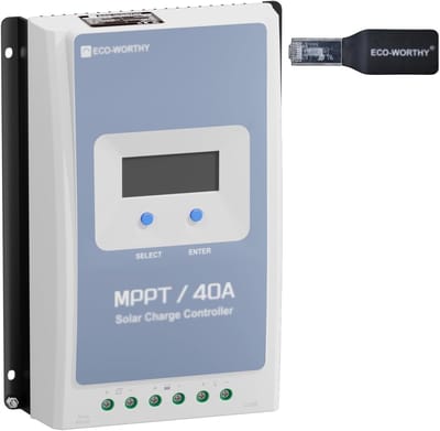 MPPT Laadregelaar 12V/24V met LCD-Display en Bluetooth Monitor