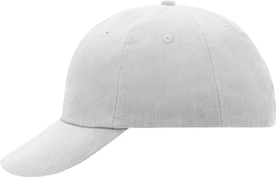 Witte baseballcap - 6 panels pet - 100% katoen met klip sluiting - volwassenen
