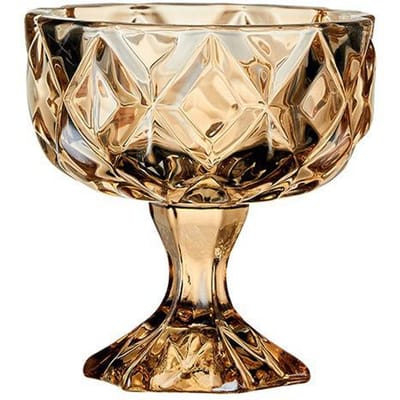 Coupe à glace en verre de 300 ml, style Ins, coupes à dessert, yaourt, gobelet peint à la main, bol à salade, pudding aux fruits, jus, milkshake beige