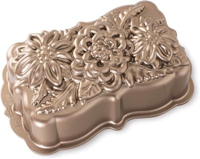 Gietijzeren Bakvorm met Bloem- en Varenpatroon - Non-Stick Brood- en Cakevorm voor Bundt Cakes