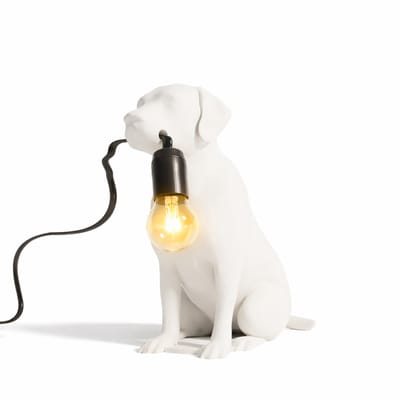 Fiastra Labrador Retriever tafellamp - hondenlamp - wit - E14 - 30 x 18 x 25 cm