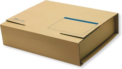 Verzenddozen met afsluitflap en adresveld - 20 stuks natuurbruin