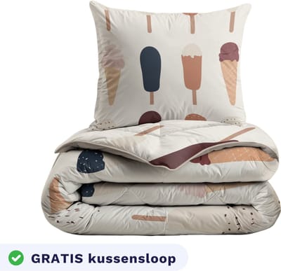 Zelesta Pure Kids Katoenen kinderdekbed zonder overtrek - Wasbaar dekbed - Met vaste overtrek - Gelato - 140x200cm
