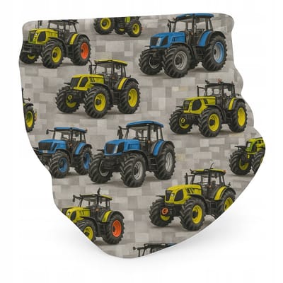 Dartomik - Kindersjaal - Tractors - Dubbele Laag - Zacht en Warm