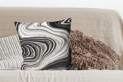 Sierkussens - Kussentjes Woonkamer - 50x50 cm - Agaat steen - Marmer - Goud - Edelstenen