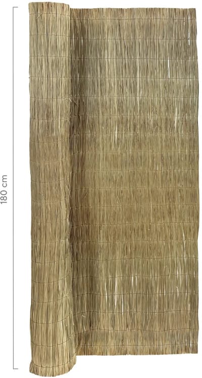 Masters of Bamboo® Stromat Eco - 300 x 180 cm - Natuurlijke schutting op rol - Tuinafscheiding van Stro