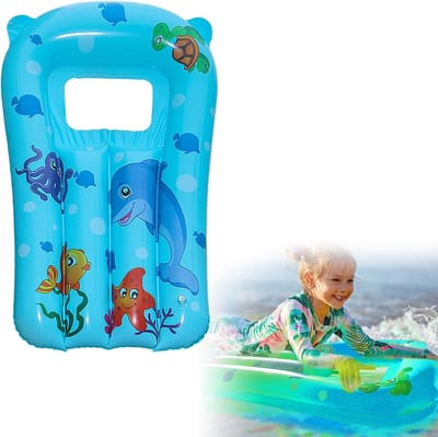 Opblaasbare surfplank voor kinderen, opblaasbaar bodyboard, zwemplank, kinderzwemboard, opvouwbaar, zwemboard, voor strandsurfen en zwembad