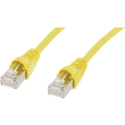 Telegärtner 100009366 RJ45 Netwerkkabel, patchkabel CAT 5e F/UTP 25.00 m Geel Vlambestendig, Snagless 1 stuk(s)