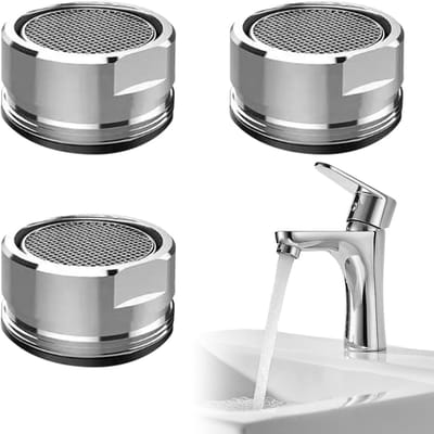 Waterkraanfilter 24 mm - 3 stuks met afdichting, voor keuken en badkamer