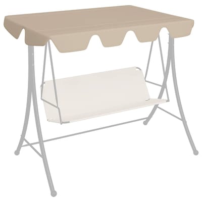 vidaXL - Vervangingsluifel - voor - schommelbank - 150/130x105/70 - cm - beige