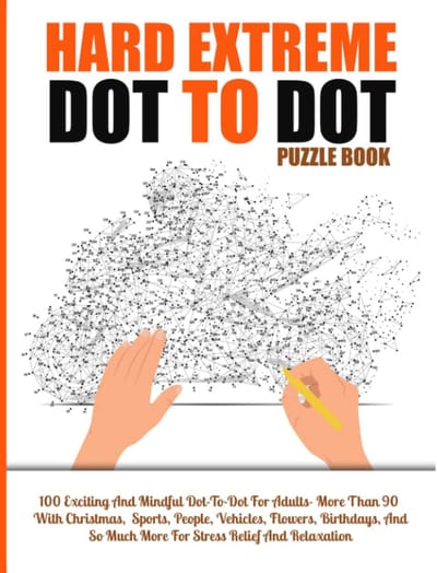100 Extreme Dot-To-Dot Puzzels voor Volwassenen - Uitdagende en Ontspannende Verborgen Verbindingen