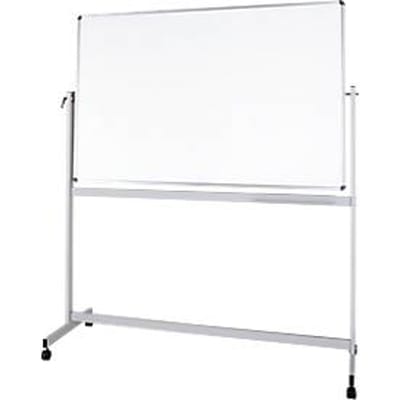 MAULstandaard mobiel whiteboard - aan 2 zijden te gebruiken - geëmailleerd – kantelbaar - B 2000 x H 1000 mm - bijzonder krasvast