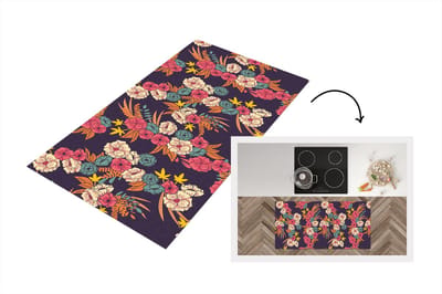 Keukenloper - Loper keuken - Boeket - Bloemen - Tropisch - Patroon - 120x60 cm - Keukenloper vinyl