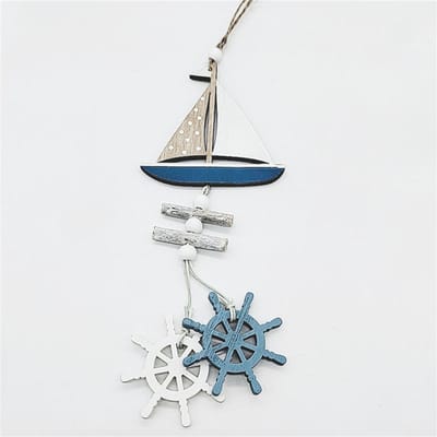 Ocean Stijl Houten Ambachten Hanger Creatief Cadeau Vis Boot Huisdecoratie Vis Ornamenten Strand Oceaan Thema Wanddecoraties One Size